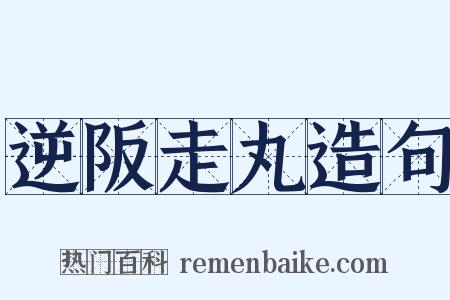 逆阪走丸造句是什么意思的图片